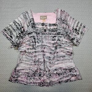 TanJay Women's Pink and Black Top